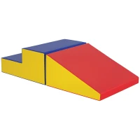 HOMCOM Parcurs motricitate bebeluși jucării de escaladare modular 2 cărămizi gigant din spumă 50 x 50 x 25 cm multicolor(m-1)