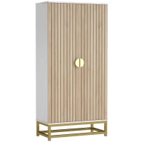 HOMCOM Armário de Cozinha Móvel de Armazenamento com 12 Prateleiras de Porta Prateleiras Ajustáveis 58x29x119,5cm Branco(m-1)
