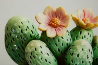 Mauro Ferretti Tablou Imprimat Pe Pânză Lacuită, Cu Ramă, Model ,,Borcan Cu Cactus" Înălțime 40 X Grosime 2,8 X Lățime 40 Cm(m-3)