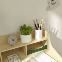 AIYAPLAY Set birou și scaun pentru copil cu rafturi de depozitare și sertar, mobilier pentru copii de la 3 la 10 ani, verde(m-3)