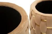 Mauro Ferretti Puf Cu Recipient De Depozitare Shanty Gold 2 Bucăți Cm Ø 37X42-28X33(m-7)