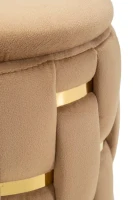 Mauro Ferretti Puf Cu Recipient De Depozitare Shanty Gold 2 Bucăți Cm Ø 37X42-28X33(m-5)