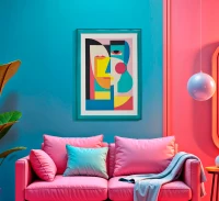 Mauro Ferretti Tablou Pictat Pe Panza, Cu Rama,  Picassy -A- Cm 50X3,3X68(m-6)