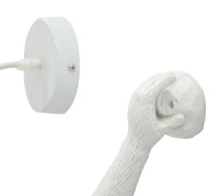 Mauro Ferretti Aplice cu design maimuță Alb Cm 32X32X62(m-5)