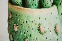 Mauro Ferretti Tablou Imprimat Pe Pânză Lacuită, Cu Ramă, Model ,,Borcan Cu Cactus" Înălțime 40 X Grosime 2,8 X Lățime 40 Cm(m-4)