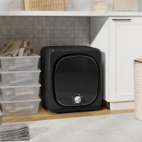 HOMCOM Secador de Ventilação Elétrica 800 W 4 Kg com 5 Modos de Secagem Tambor em Aço Inoxidável Carga Frontal(m-5)