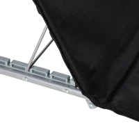 Outsunny Set de 2 Șezlonguri de Plajă cu umplutură - Plute de Plajă - preșuri de Plajă - Spătar reglabil Multi-Poziții - Sac de Transport Inclus - oțel Poliester PE Negru(m-4)