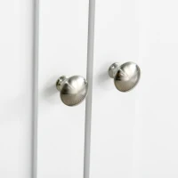 Kleankin Dulap de Baie cu 1 Sertar 2 Uși și Raft Interior Reglabil Mobilier Auxiliar de Depozitare Multifuncțional pentru Sufragerie Bucătărie Antivuelco 60x30x80 cm Alb(m-4)