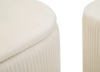 Mauro Ferretti Banca Cu Depozitare Și Taburet Shopy Crem Set 3 Bucăți Cm 80X37X42-29X33(m-4)