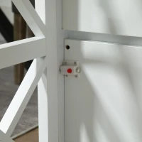 HOMCOM Cărucior de Bucătărie Pliabil Cărucior Auxiliar cu Roți Cărucior Verdulero cu 2 Rafturi pentru Sufragerie 60x40x84 cm Alb(m-4)