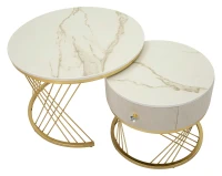 Mauro Ferretti Set De 2 Masute De Cafea Votix,  Cm Ø 70X48-50X43,3(m-4)