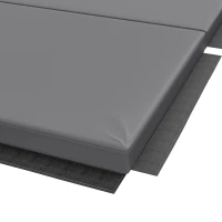HOMCOM Tapete de Ginástica Yoga Pilates Fitness Dobrável em 4 com Pegas Revestimento Sintético 180x80x5 cm Cinzento(m-4)