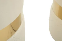 Mauro Ferretti Set De Puf Cu Recipient Sheffild Crem 2 Bucăți Cm Ø 37X42-28X33(m-3)