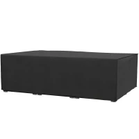 Outsunny Copertura per mobili da giardino in tessuto Oxford impermeabile anti-UV, 222 x 155 x 67 cm, Nero(m-6)