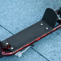 AIYAPLAY Trotinetă patinetă scuter copii roți mari de la 6 la 12 ani înălțime reglabilă frână spate scara roșu(m-4)