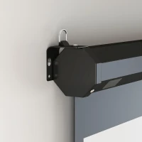 HOMCOM Ecran de proiecție TV și Home Cinema de 85 de inci video proiector 1:1 4K HD, 146L x 146Î cm(m-5)