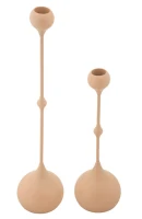 Mauro Ferretti Set Suport Lumanare Slimmy Roz 2 Bucati Cm Ø 8X26-8X35(m-2)