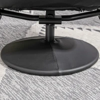 HOMCOM Set de 2 piese Fotoliu cu Taburet Fotoliu de relaxare cu Taburet, reglabil în înălțime, spătar înclinabil, Negru(m-5)