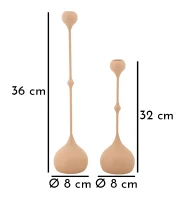 Mauro Ferretti Set Suport Lumanare Slimmy Roz 2 Bucati Cm Ø 8X26-8X35(m-5)