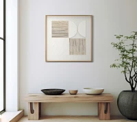 Mauro Ferretti Pictura Abstract Pe Panza, Cu Rama,  Cm 60X3X58(m-5)