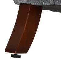 HOMCOM Fotoliu Copii Cu Urechi Confort Ridicat Brațe Căptușite Tapiterie In Lemn Masiv Hévéa Lacuit Gri(m-4)