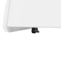 Table d'appoint avec roulettes, coins arrondis, mobile, gain de place, pour salon et chambre, 81x33x51,5 cm, Blanc(m-9)