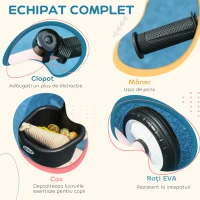 Aiyaplay Tricicleta Copii 2-5 Ani – Scaun Reglabil & Cos, Roz(m-6)