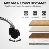 Vinsetto Linen-Look Swivel Office Chair - Black(m-7)