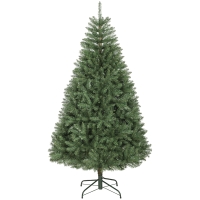HOMCOM Künstlicher Weihnachtsbaum, 180 cm, klappbare Äste, Metallständer, vielseitig, Grün
