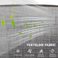 Outsunny 2 Seats Garden Glider Bench, Metal Frame Loveseat with Glass Top  Centre Table, Porch Rocking Glider for 2 Person, for Deck, Patio, Brown/ Grey(m-5)