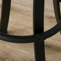 HOMCOM Bar Stools, Set of 2, Microfiber Cloth Breakfast Bar Chairs with Footrest, Vintage Kitchen Stools with Powder-coated Steel Legs for Dining Area and Home Bar, Brown(m-9)