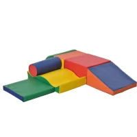 HOMCOM Soft-Bausteine, 7-tlg. Set, sicheres Material, weich und pflegeleicht, Schaumstoff, bunt(m-11)