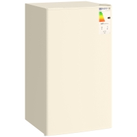 HOMCOM Under Counter Fridge, 91L Small Fridge with Chiller Box, Removable Shelf, Reversible Door, Adjustable Legs, Mini Refrigerator, Beige
