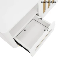 Table basse avec éclairage LED, 4 portes, 2 tiroirs, pieds de table sphériques, 105x50x40 cm, Couleur naturelle + Blanc(m-5)