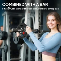 SPORTNOW Olympic Weight Plates, 2"/5cm Weight Disc Pair with Tri-Grips, 2 x 2.5kg Dumbbell Plates for Weightlifting and Strength Training Home Gym Fitness Workout, Black(m-5)