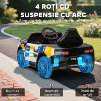 AIYAPLAY Mașină Electrică pentru Copii de Poliție cu Telecomandă și Muzică(m-6)