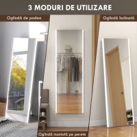 HOMCOM Oglinda mare cu lumini LED, 150 x 50 cm, 3 culori(m-7)
