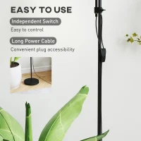 HOMCOM LED Floor Lamp for Living Room, 180cm Tall Standing Lamp, Mother and Child Uplighter with Adjustable Gooseneck, 3000K/4500K/6500K Colour Temperatures, Black(m-7)