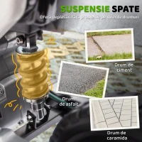 AIYAPLAY Motocicleta Electrică Copii cu 2 Motoare, Accelerație Manuală, Copii 3-6 Ani Verde(m-8)