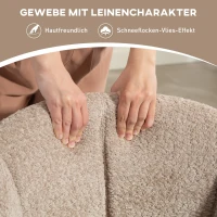 HOMCOM Sessel, Polsterstuhl mit bequemer Sitzschale, drehbar, kuscheliger Bezug, bis 120 kg, Hellbraun(m-6)