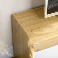 HOMCOM Mueble de TV Moderno con 2 Puertas y Estantes para Televisores de hasta 60 Pulgadas 130x39,6x48 cm Natural y Blanco(m-7)