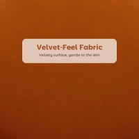 HOMCOM Set of Two Velvet-Feel Lotus Bar Stools - Orange(m-5)