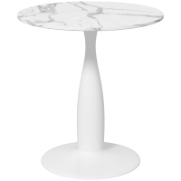 HOMCOM Tavolo da pranzo Ø70cm x 74cm Bianco