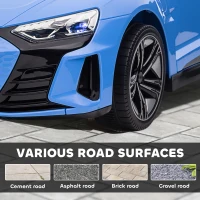 HOMCOM Carro Elétrico AUDI RS E-Tron GT 12V com 2 Motores Controlo Remoto Faróis LED Buzina Música USB 3-5km/h 103x58x41cm Azul(m-9)