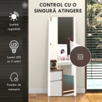 HOMCOM Oglinda mare cu lumini LED, 150 x 50 cm, 3 culori(m-4)