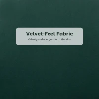 HOMCOM Set of Two Velvet-Feel Lotus Bar Stools - Dark Green(m-5)