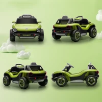 AIYAPLAY Voiture Électrique pour Enfants de +3 Ans Volkswagen E-Buggy 12V avec Télécommande 2,4 G Roues avec Suspension Vert(m-5)