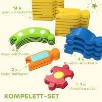 AIYAPLAY Balancebalken für Kinder, interaktives Gestell, rutschfest, Kunststoff, Bunt(m-4)