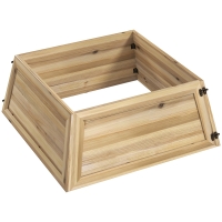 HOMCOM Copertura per supporto per albero di Natale, 65x65x27 cm, Legno Naturale