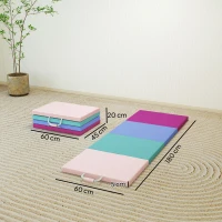 SPORTNOW Tappetino da Ginnastica Pieghevole con Maniglie di Trasporto e Borsa per Yoga Aerobica, Multicolore(m-3)